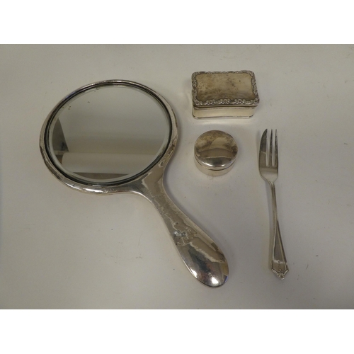 4 - Silver items: to include a Christening tankard; spoons; and a snuff box  mixed marks  (approx. total... 