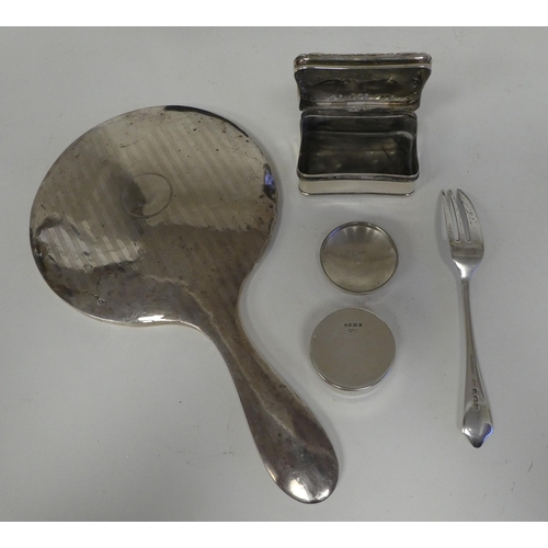 4 - Silver items: to include a Christening tankard; spoons; and a snuff box  mixed marks  (approx. total... 