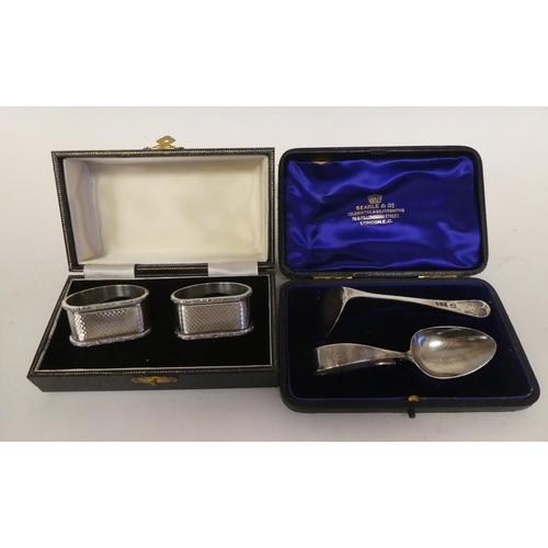 4 - Silver items: to include a Christening tankard; spoons; and a snuff box  mixed marks  (approx. total... 