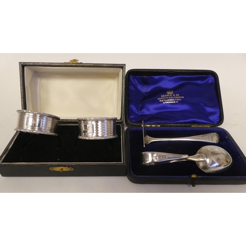 4 - Silver items: to include a Christening tankard; spoons; and a snuff box  mixed marks  (approx. total... 