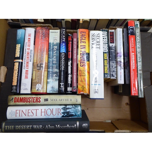 48 - Books, military reference, mostly World War II: to include 'The Desert War' by Alan Moorehead; and '... 