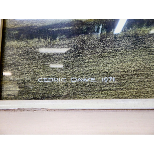 51 - Cedric Dawe - 'A Chilterns Valley'  crayon  bears a signature & dated 1971  11.5