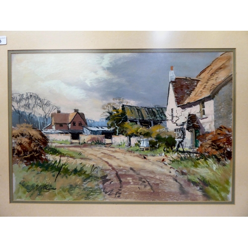 56 - Barry Watkin - 'A Track to the Farm'  pastel  bears a signature  14.5