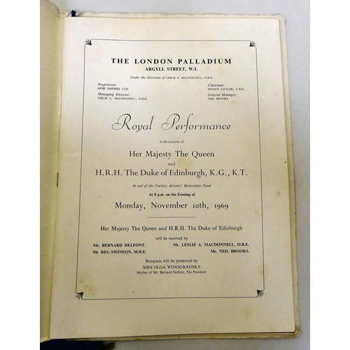 99 - Royal themed collectables: to include six Royal performance programmes at The London Palladium in th... 