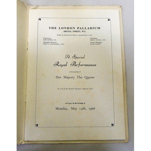 99 - Royal themed collectables: to include six Royal performance programmes at The London Palladium in th... 