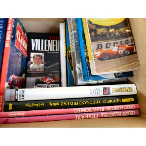 285 - Books, mainly motor related: to include 'A-Z Racing Cars' by David Hodges and '50 Years of Classic C... 