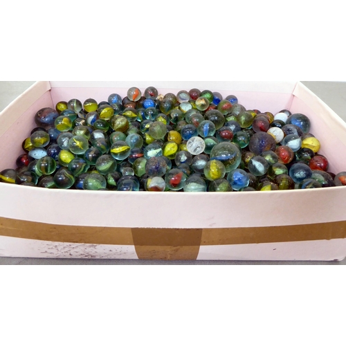 10 - A collection of marbles  various ages and sizes