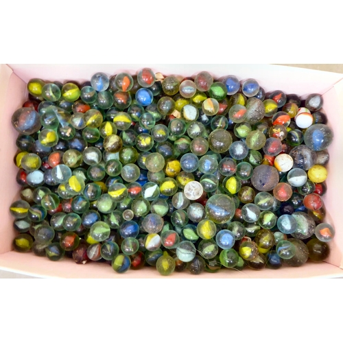 10 - A collection of marbles  various ages and sizes