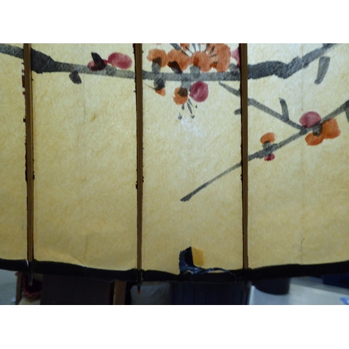 141 - Two 20thC Oriental handpainted paper parasols