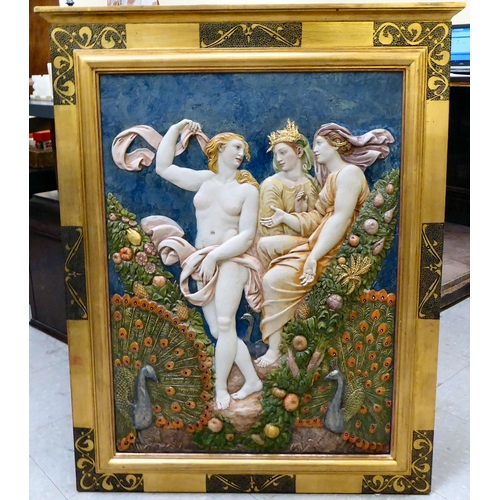 17 - In the manner of Enrique Orejudo Alonso - 'El Jardin de Venus I' an overpainted plaque after a paint... 