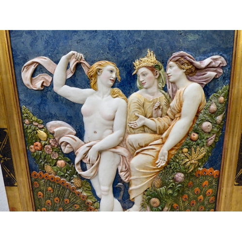 17 - In the manner of Enrique Orejudo Alonso - 'El Jardin de Venus I' an overpainted plaque after a paint... 