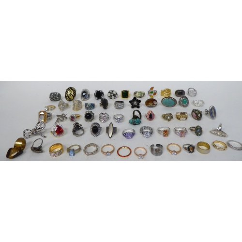 185 - Dress rings, set with variously coloured stones