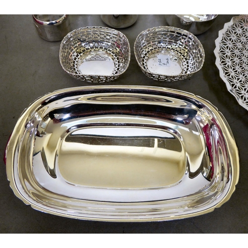 37 - Silver plate: to include a cakeplate with a pierced wavy border  11