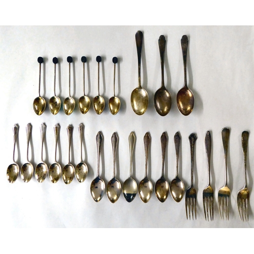 49 - Silver flatware, mainly spoons  mixed marks   (approx. gross weight 8ozs)