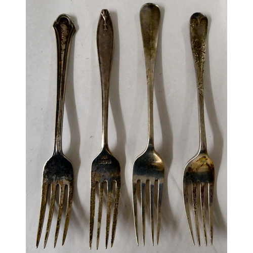 49 - Silver flatware, mainly spoons  mixed marks   (approx. gross weight 8ozs)