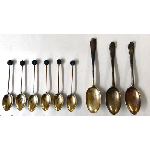 49 - Silver flatware, mainly spoons  mixed marks   (approx. gross weight 8ozs)