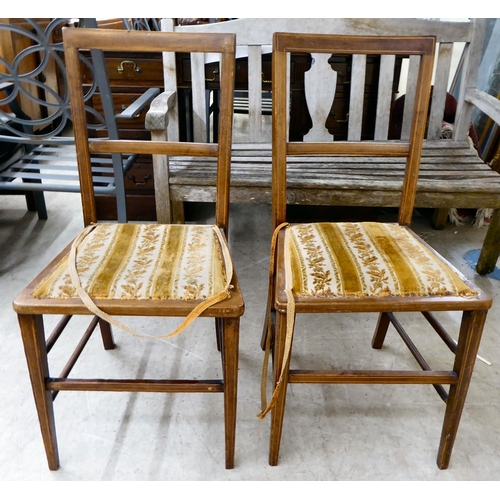 51 - Five Victorian and later chairs: to include a circa 1880 walnut framed nursing chairs