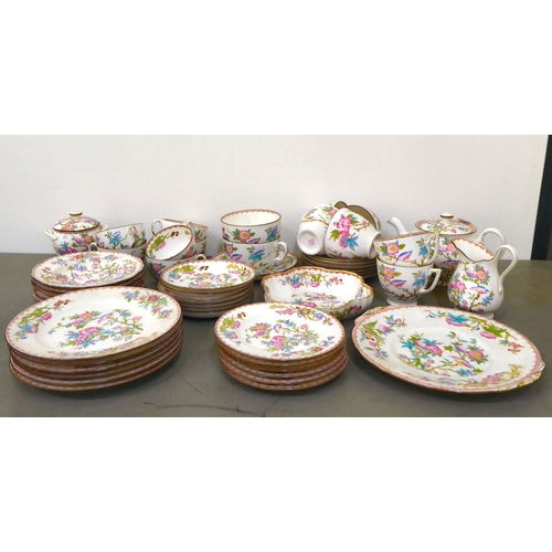 67 - Mintons china, flower and bird pattern teaware