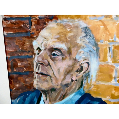 75 - Modern British School - a head and shoulders portrait, an old man  watercolour  19