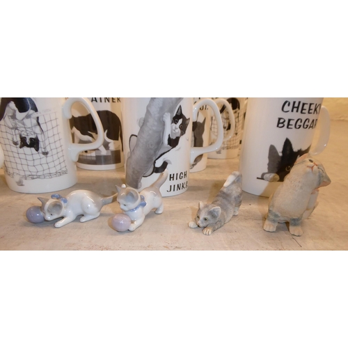 169 - Cat themed collectables: to include promotional mugs