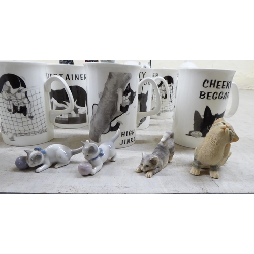 169 - Cat themed collectables: to include promotional mugs