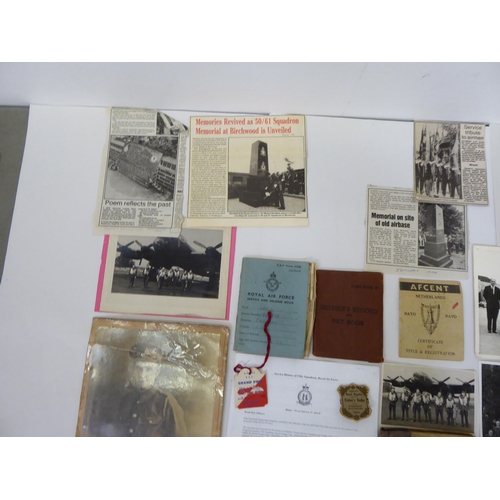 184 - Military related ephemera: to include a World War II Observers and Air Gunners flying logbook for SS... 