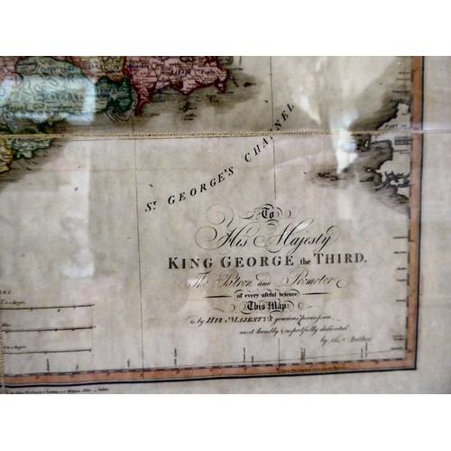 10 - A Reverend Daniel Beaufort coloured map, Ireland 1797  Second Edition re-print  17.75