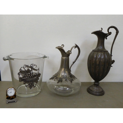 13 - Mainly 20thC metalware: to include bronze tokens; and pewter tableware