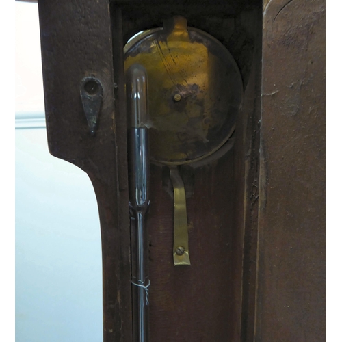 36 - An Edwardian string inlaid, mahogany cased wheel barometer  38