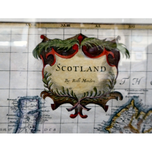 5 - A Robert Morden coloured map, Scotland 1695  17.25