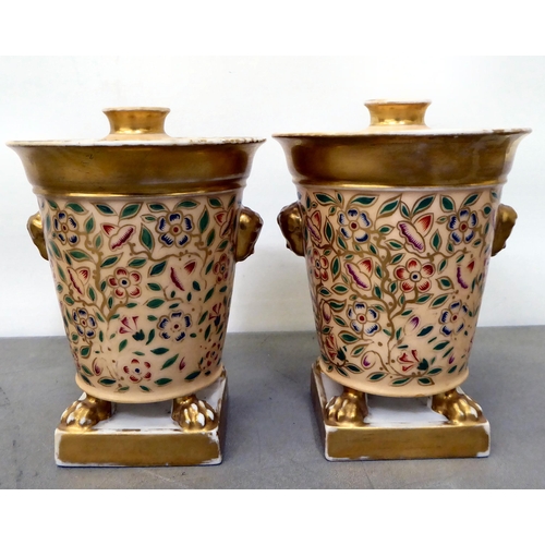 71 - A mixed lot: to include a pair of early 19thC porcelain pot pourri vases, decorated with figures&nbs... 