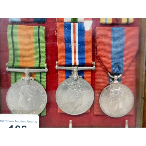 Six World War II British military medals, on ribbons: to include the ...