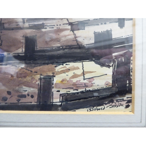 12 - Richard Seddon - 'The Martello Tower, Aldburgh'  watercolour & ink  bears a signature ... 