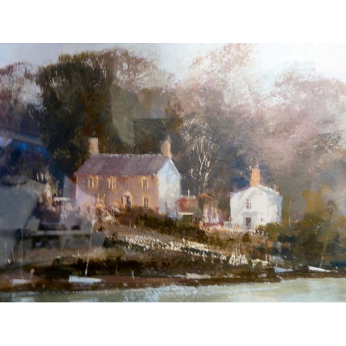 17 - Roy Perry - 'Malpas, Cornwall'  oil on board  bears a signature  9.5