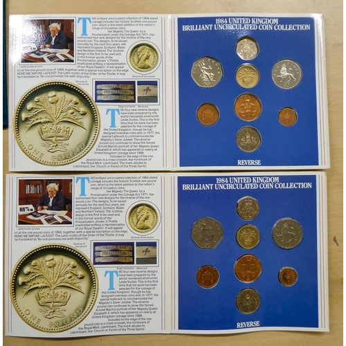 257 - Proof coins: to include a 1974 Falkland Island set  cased