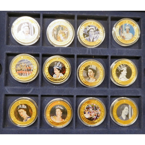 257 - Proof coins: to include a 1974 Falkland Island set  cased