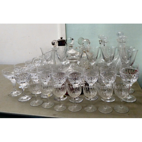 261 - Glassware: to include clear decanters; and Atlantis crystal drinking glasses