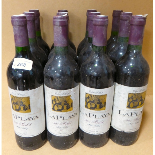 268 - Wine: twelve bottles of 1995 La Playa Maipo Valley 