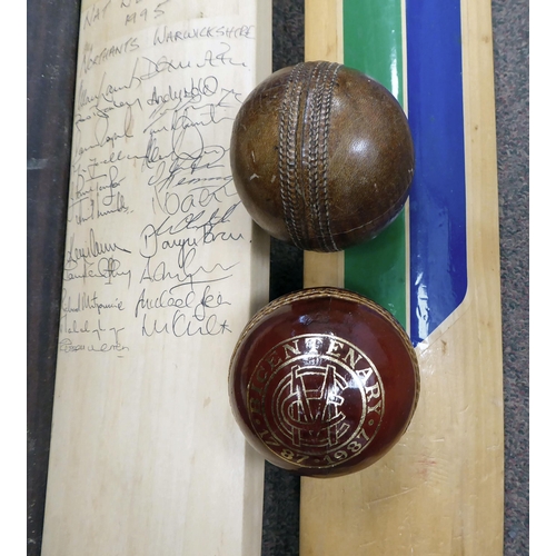 98 - Six various cricket bats, the majority signed: to include NatWest Final Test Match 1995; and West In... 