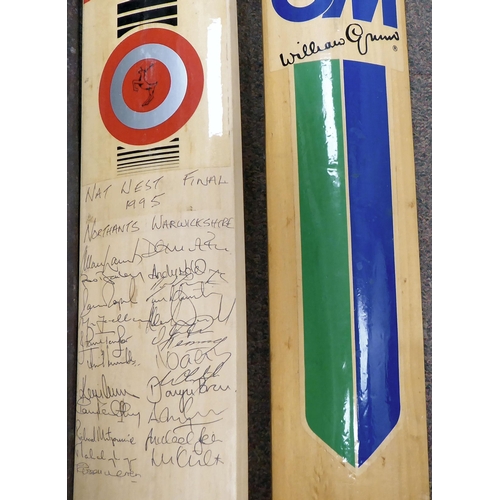 98 - Six various cricket bats, the majority signed: to include NatWest Final Test Match 1995; and West In... 