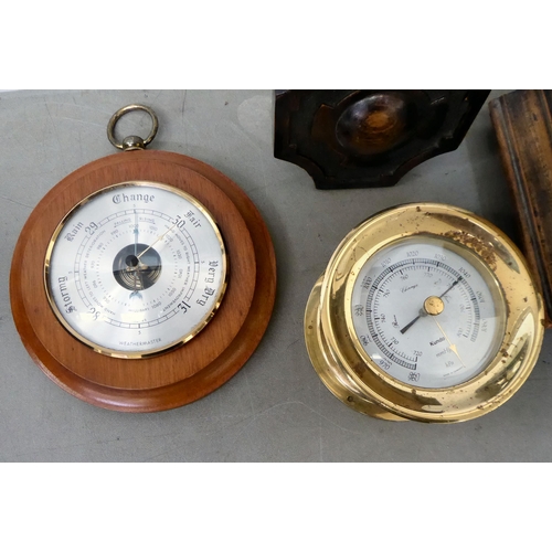 102 - A mixed lot: to include a walnut cased mantel clock; the 14 day movement, faced by a Roman dial  14