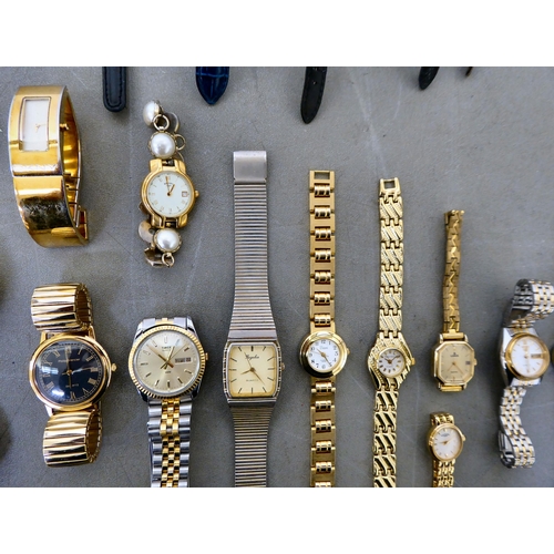 131 - Wristwatches  variously cased and strapped