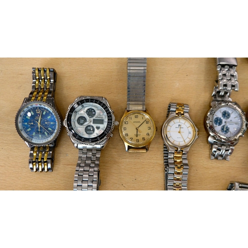 260 - Mainly stainless steel cased and strapped wristwatches&nbsp;