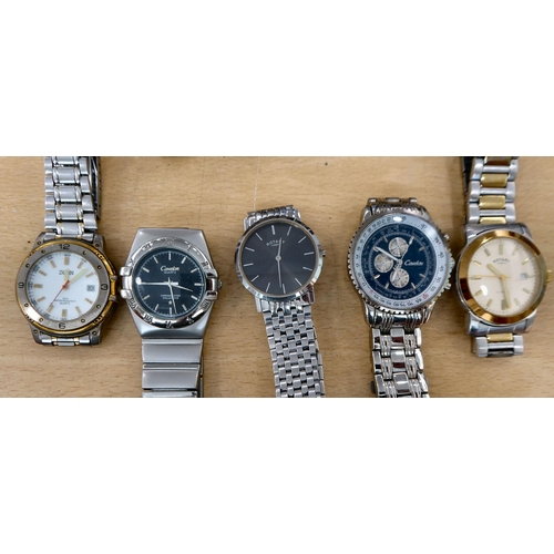260 - Mainly stainless steel cased and strapped wristwatches&nbsp;