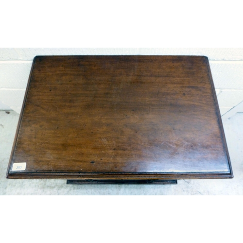 283 - A 19thC mahogany four drawer dressing chest, raised on bracket feet&nbsp; 29