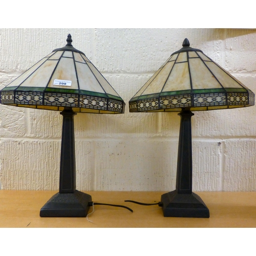 298 - Dissimilar table lamps  largest 20
