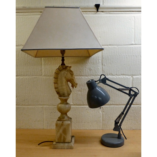 298 - Dissimilar table lamps  largest 20