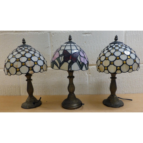 298 - Dissimilar table lamps  largest 20