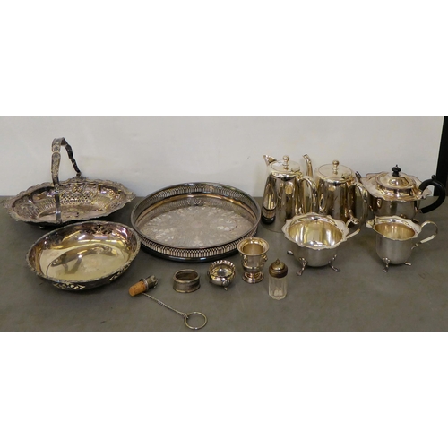 52 - Silver plated tableware: to include Hotelware style tea and coffee pots