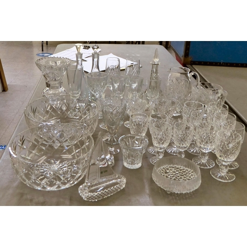 53 - Glassware: to include Waterford crystal small pedestal wines